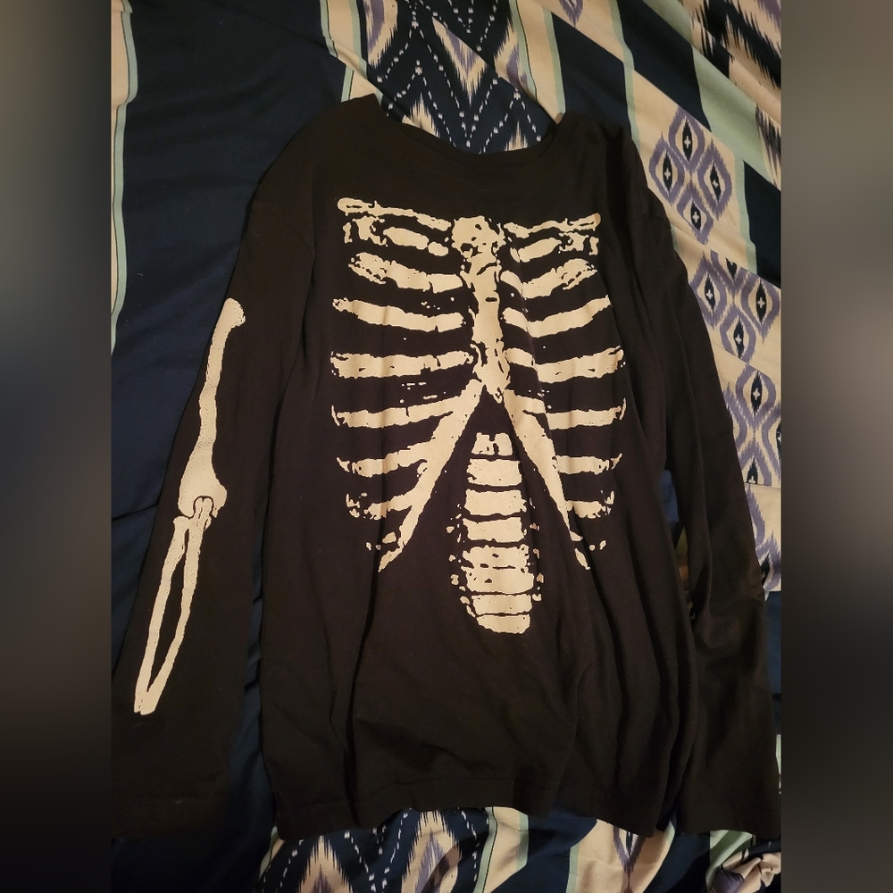 Boy's Skeleton Long-Sleeve Shirt